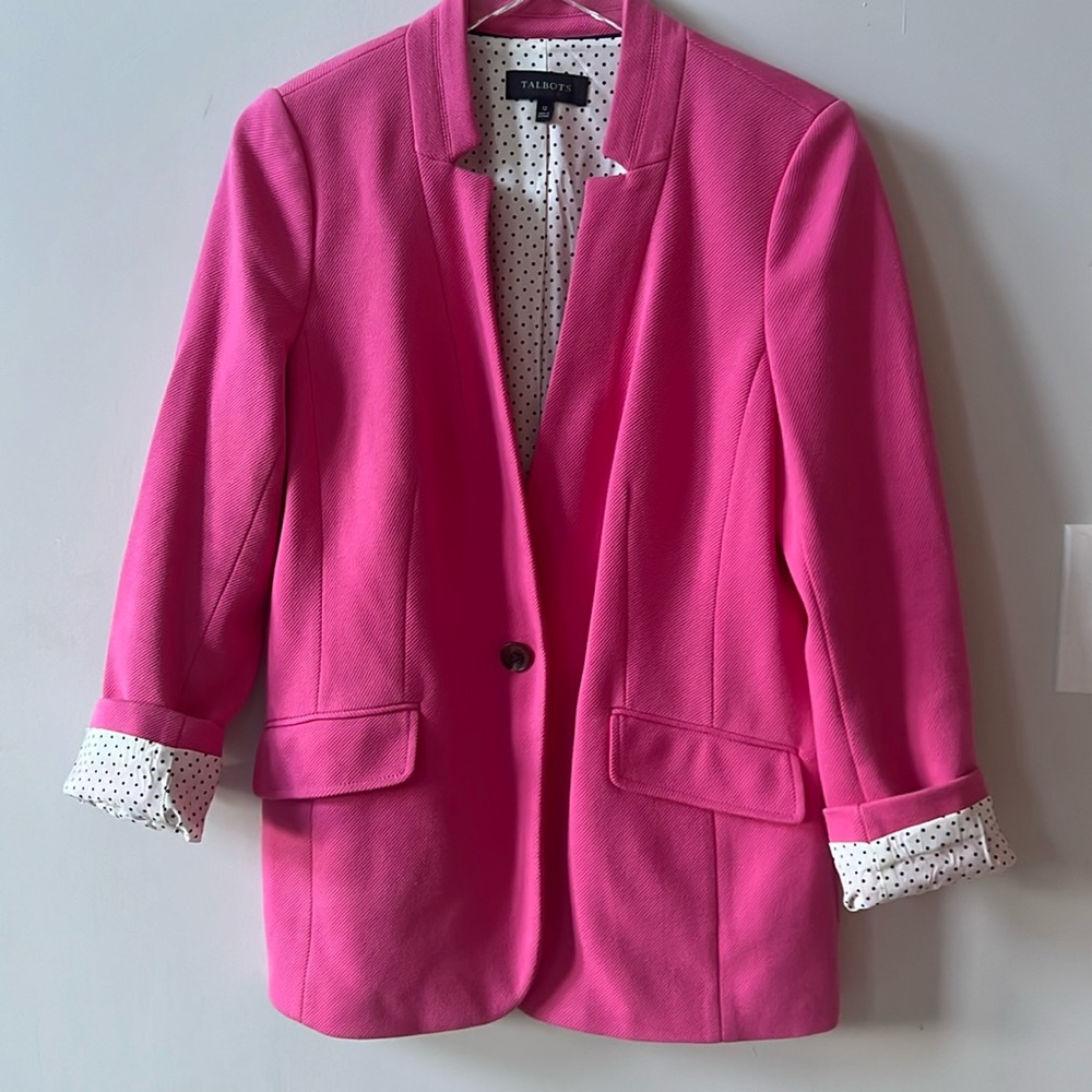 Hot pink Talbots blazer